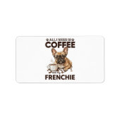 Étiquette French Bulldog Coffee Frenchie Dog (Devant)