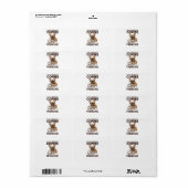 Étiquette French Bulldog Coffee Frenchie Dog (Feuille entière)
