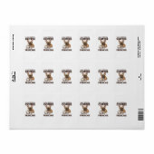 Étiquette French Bulldog Coffee Frenchie Dog (Feuille entière)
