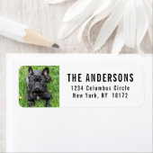 Étiquette French Bulldog Custom Return Address (En situation)