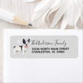 Étiquette French Bulldog Holiday Adresse de Noël Frenchie (En situation)