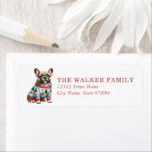 Étiquette French Bulldog Return Address Labels (En situation)
