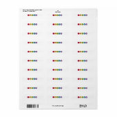 Étiquette Frenchie Rainbow (Feuille entière)