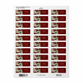 Étiquette frentry bird retro botanical red cherry (Feuille entière)