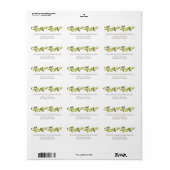 Étiquette Fresh Citrus Painted Lemons Modern Mediterranean (Feuille entière)