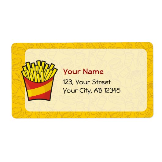 Étiquette Fries françaises (Devant)
