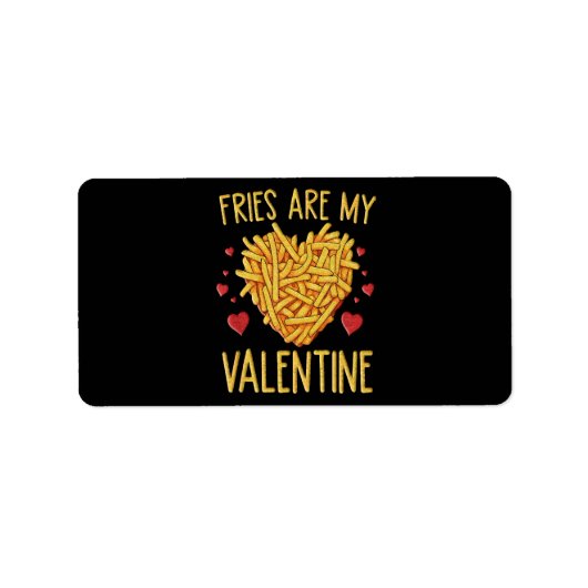 Étiquette Frites Sont Mon Valentin (Devant)