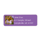 Étiquette Fritillaire Hydaspe sur Fleurs d'Aster Violet (Devant)