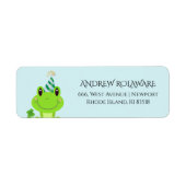Étiquette Frog Clover Adresse de retour Sky Blue (Devant)