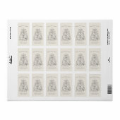 Étiquette Frohe Weihnacten Noël allemand (Feuille entière)