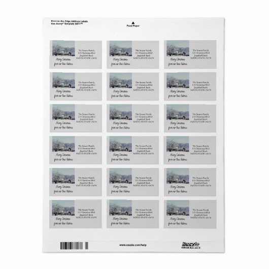 Étiquette From our new Address (Feuille entière)