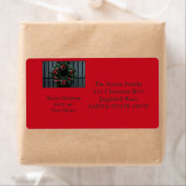 Étiquette From our new address Wreath (En situation)