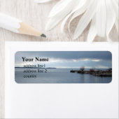 Étiquette front de mer du lac nuageux, Kingston, Ontario, Ca (En situation)