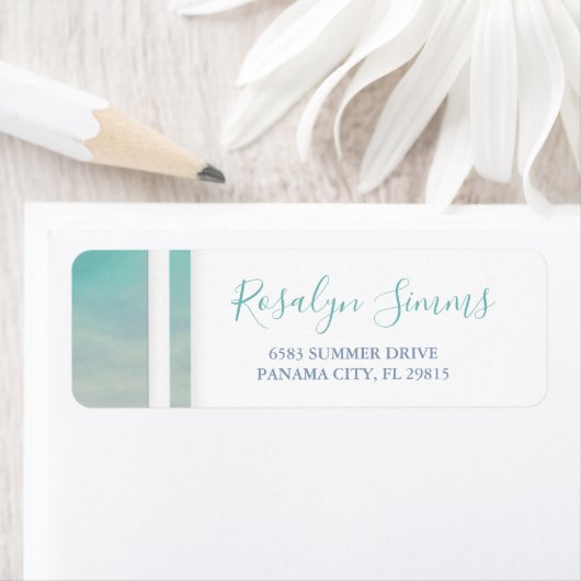 Étiquette Frontière océanique peinte (En situation)