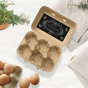 Étiquette frontière ornementale Adresse de retour vintage de