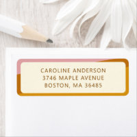 Frontière Rose Moutarde Adresse de Retour Personna