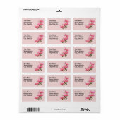 Étiquette Frontière Trois Papes Roses (Feuille entière)