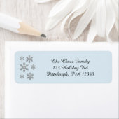 Étiquette Frosty Snowflake return address label (En situation)