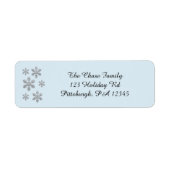 Étiquette Frosty Snowflake return address label (Devant)