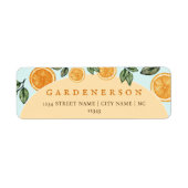 Étiquette Fruit aux agrumes d'orange (Devant)