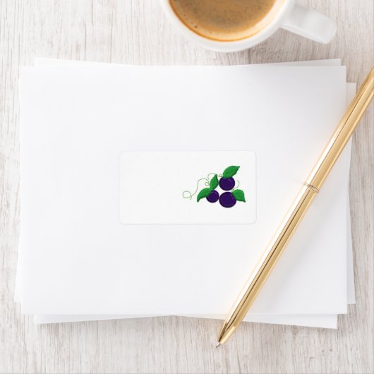 Étiquette Fruit aux bleuets (En situation)