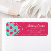 Étiquette Fruit aux fraises mûre Nom et adresse du Motif (En situation)