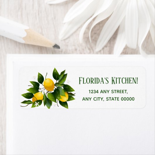 Étiquette Fruit citron (En situation)