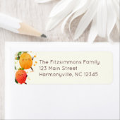 Étiquette Fruit tropical fête d'anniversaire (En situation)