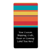 Étiquette Fruit Tropical Tonal Stripes (Devant)