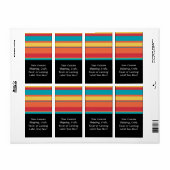 Étiquette Fruit Tropical Tonal Stripes (Feuille entière)