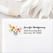 Étiquette Fruits d'agrumes en aquarelle (En situation)