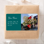 Étiquette FRUITS DE SAISON 1 - RAISONS ET POIRS vert (En situation)