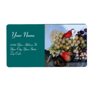 Étiquette FRUITS DE SAISON 1 - RAISONS ET POIRS vert