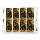 Étiquette FRUITS DE SAISON -PROSPÉRITÉ jaune vert (Feuille entière)