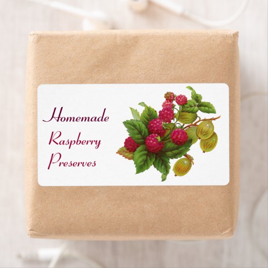 ÉTIQUETTE FRUITS DE SAISON / RASPBERRIES (En situation)