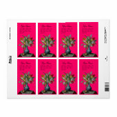 Étiquette FRUITS DE SAISON -TULIPS, fuchsia (Feuille entière)