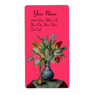 Étiquette FRUITS DE SAISON -TULIPS rose