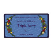 Étiquette Fruits et fleurs Confiture (Devant)