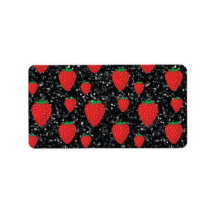 Étiquette Fruits fraises rouges Amateurs de baies douces Élé