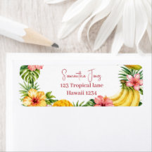 Fruits Tropicaux Ananas Baby Shower Hawaïen