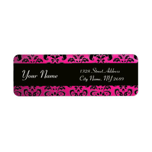 ÉTIQUETTE FUCHSIA ROSE NOIR DOMMASK