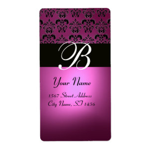 ÉTIQUETTE FUCHSIA ROSE NOIR PURPLE AMÉTHYST DOMMASK MONOGRAM
