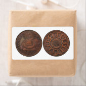 Étiquette Fugio Cent Mindrez votre entreprise avant et arriè (En situation)