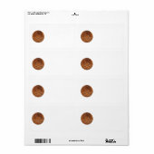 Étiquette Fugio Cent Miniature Votre Entreprise Cuivre Penny (Feuille entière)