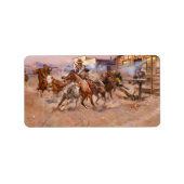 Étiquette Fumée d'un. 45, 1908 par Charles Marion Russell (Devant)