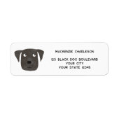 Étiquette Fun Black Dog Personalized Return Address (Devant)