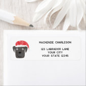 Étiquette Fun Christmas Dog Adresse de retour personnalisée (En situation)