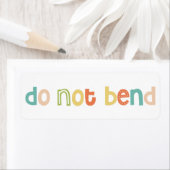 Étiquette Fun Do Not Bend Design (En situation)
