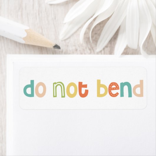 Étiquette Fun Do Not Bend Design (En situation)