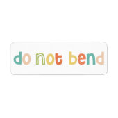Étiquette Fun Do Not Bend Design (Devant)